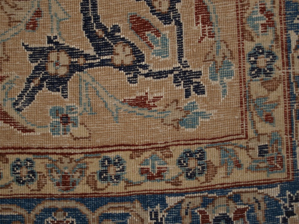 ANTIQUE PERSIAN NAIN CARPET, VERY FINE WOOL AND SILK, SOFT PASTEL COLOURS, CIRCA 1920/30. View XII