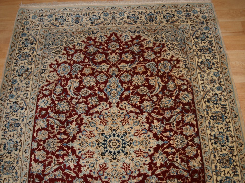 OLD NAIN RUG, VERY FINE WEAVE, SUPERB COLOUR AND CONDITION, CIRCA 1930. View V
