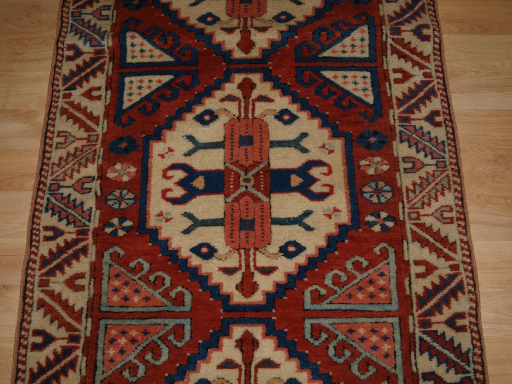 OLD TURKISH BERGAMA REGION VILLAGE RUNNER, TRADITIONAL DESIGN, CIRCA 1920/30. View III