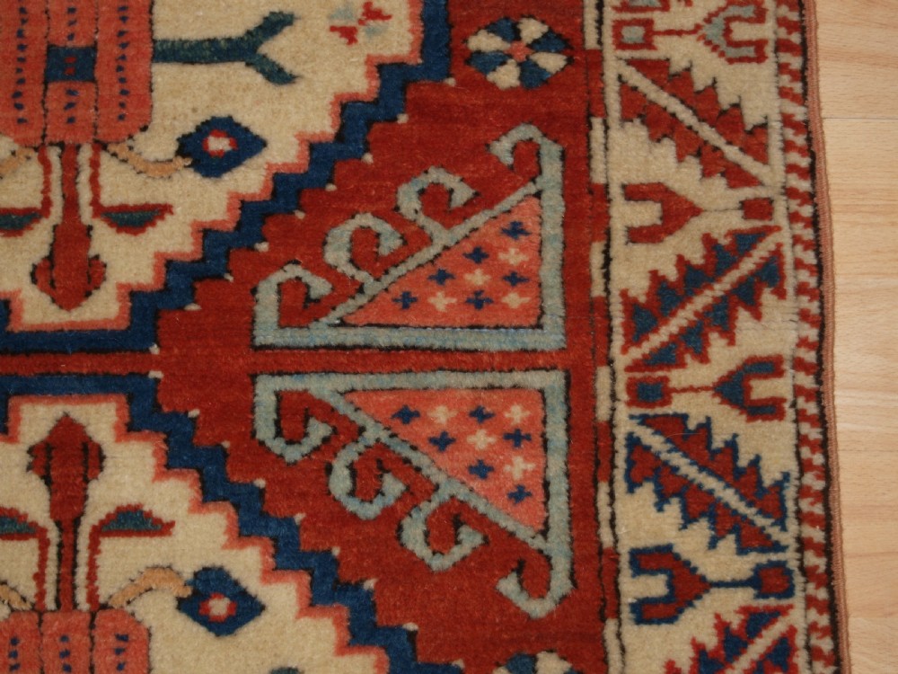 OLD TURKISH BERGAMA REGION VILLAGE RUNNER, TRADITIONAL DESIGN, CIRCA 1920/30. View VIII