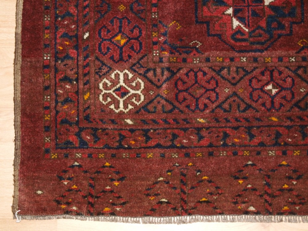 ANTIQUE ERSARI TURKMEN CHUVAL, 9 GULS, EXCELLENT CONDITION, CIRCA 1900. View III