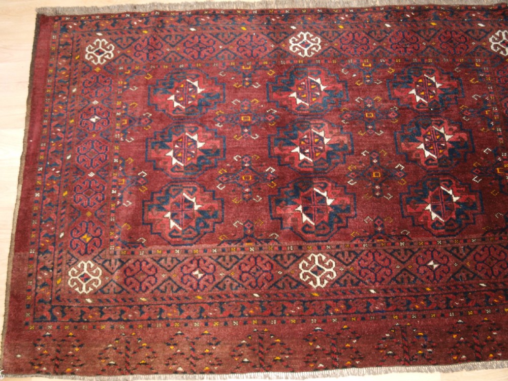 ANTIQUE ERSARI TURKMEN CHUVAL, 9 GULS, EXCELLENT CONDITION, CIRCA 1900. View IV