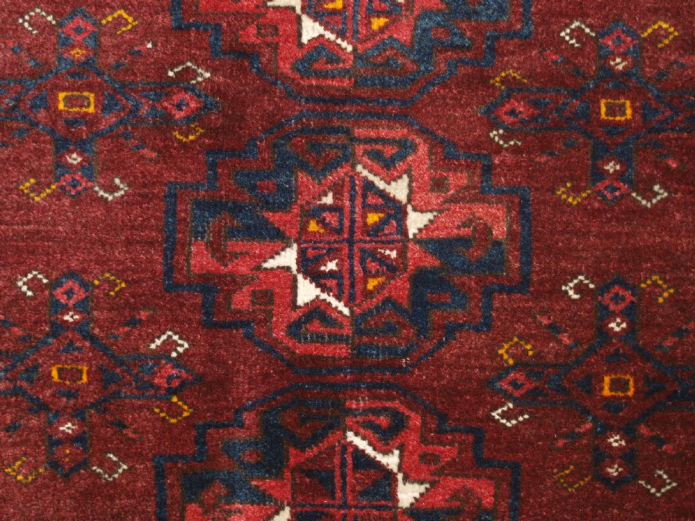 ANTIQUE ERSARI TURKMEN CHUVAL, 9 GULS, EXCELLENT CONDITION, CIRCA 1900. View VI