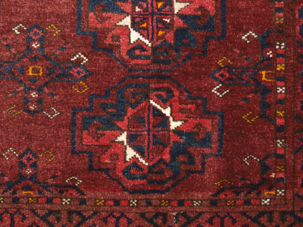 ANTIQUE ERSARI TURKMEN CHUVAL, 9 GULS, EXCELLENT CONDITION, CIRCA 1900. View VII