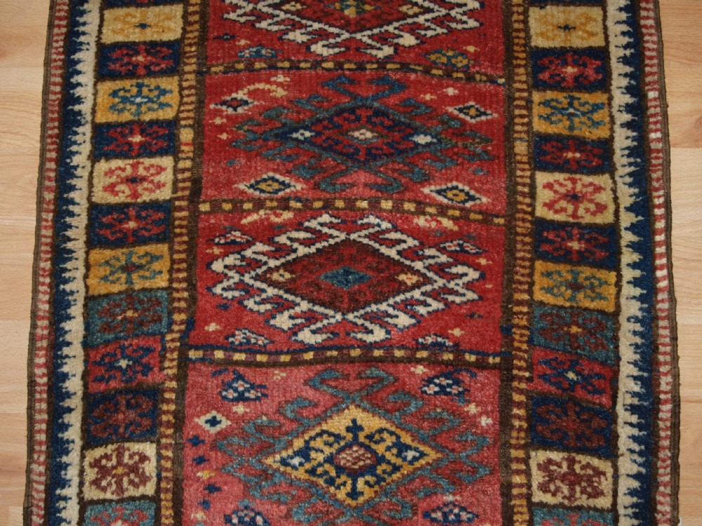 ANTIQUE KURDISH YASTIK, EXCELLENT COLOUR, CIRCA 1900. View III