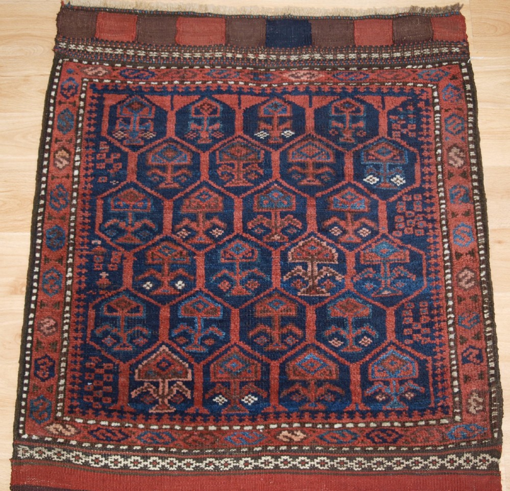 ANTIQUE TIMURI BALUCH SADDLE BAGS, OPENED FOR DISPLAY, SUPERB CONDITION, LATE 19TH CENTURY. View IV