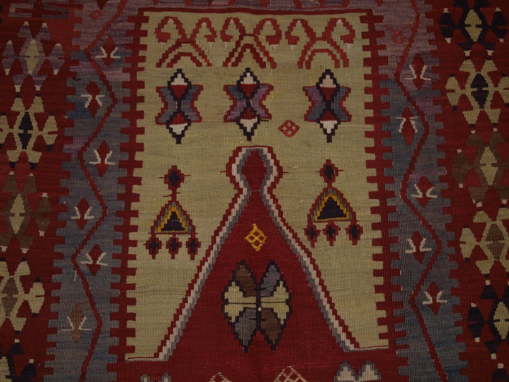 OLD TURKISH SIVAS VILLAGE PRAYER KILIM, SUPERB CONDITION, CIRCA 1920. View IX