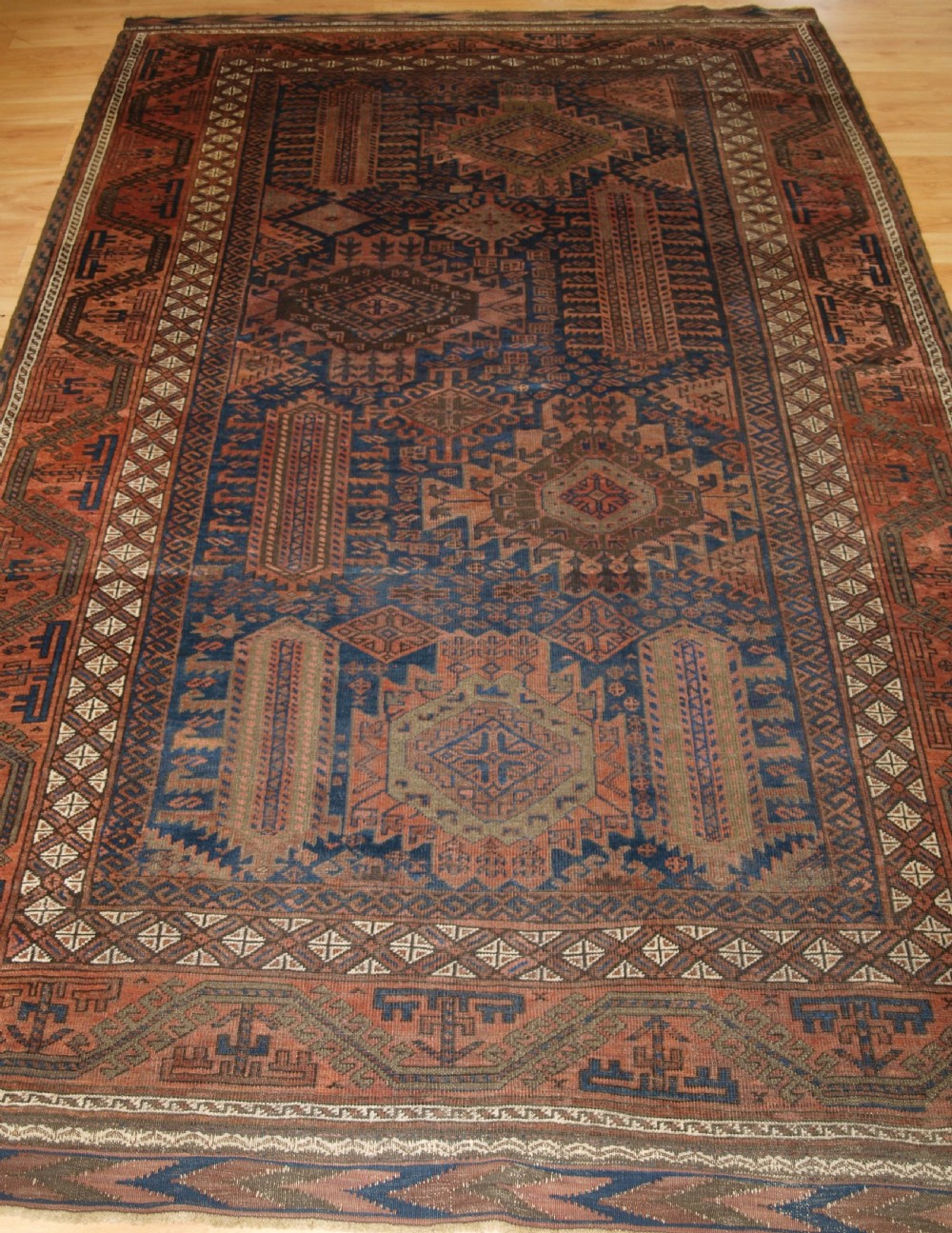 ANTIQUE TIMURI BALUCH MAIN CARPET, WESTERN AFGHANISTAN, CIRCA 1880.  View II