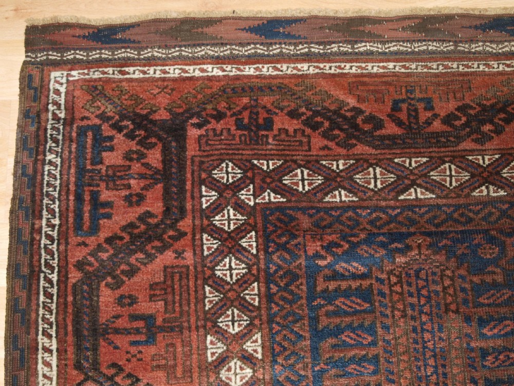 ANTIQUE TIMURI BALUCH MAIN CARPET, WESTERN AFGHANISTAN, CIRCA 1880.  View III
