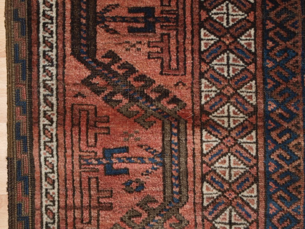 ANTIQUE TIMURI BALUCH MAIN CARPET, WESTERN AFGHANISTAN, CIRCA 1880.  View IV