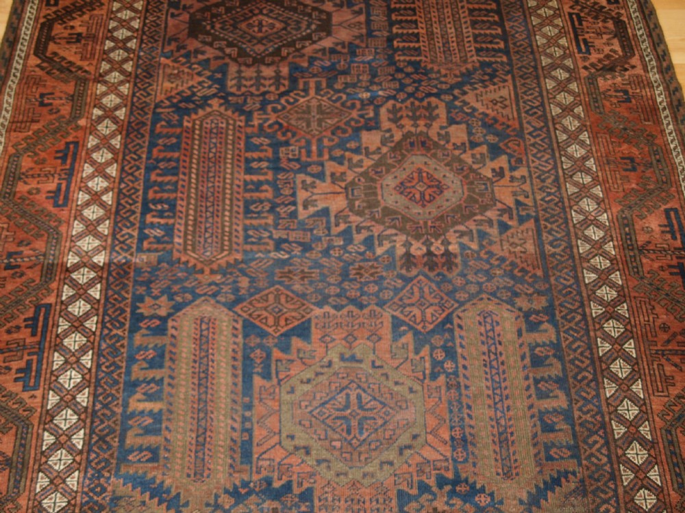 ANTIQUE TIMURI BALUCH MAIN CARPET, WESTERN AFGHANISTAN, CIRCA 1880.  View X
