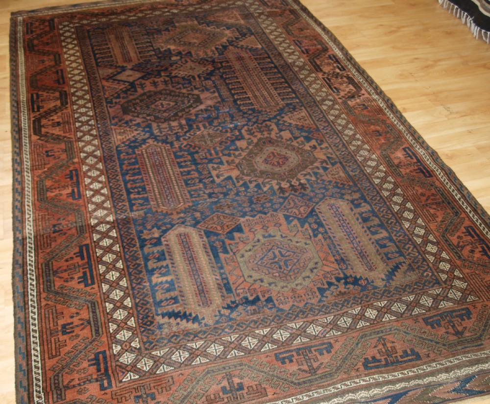 ANTIQUE TIMURI BALUCH MAIN CARPET, WESTERN AFGHANISTAN, CIRCA 1880.  View XI