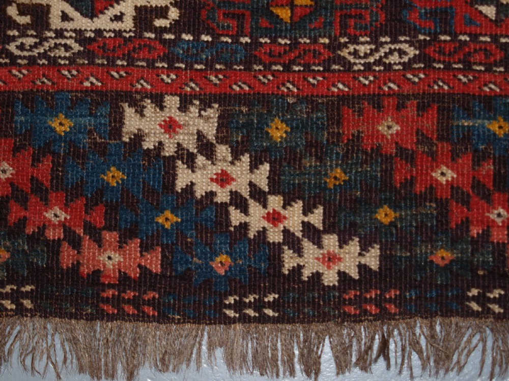 ANTIQUE CHODOR TURKMEN MAIN CARPET OF SMALL SIZE AND SCARCE DESIGN, CIRCA 1880. View X