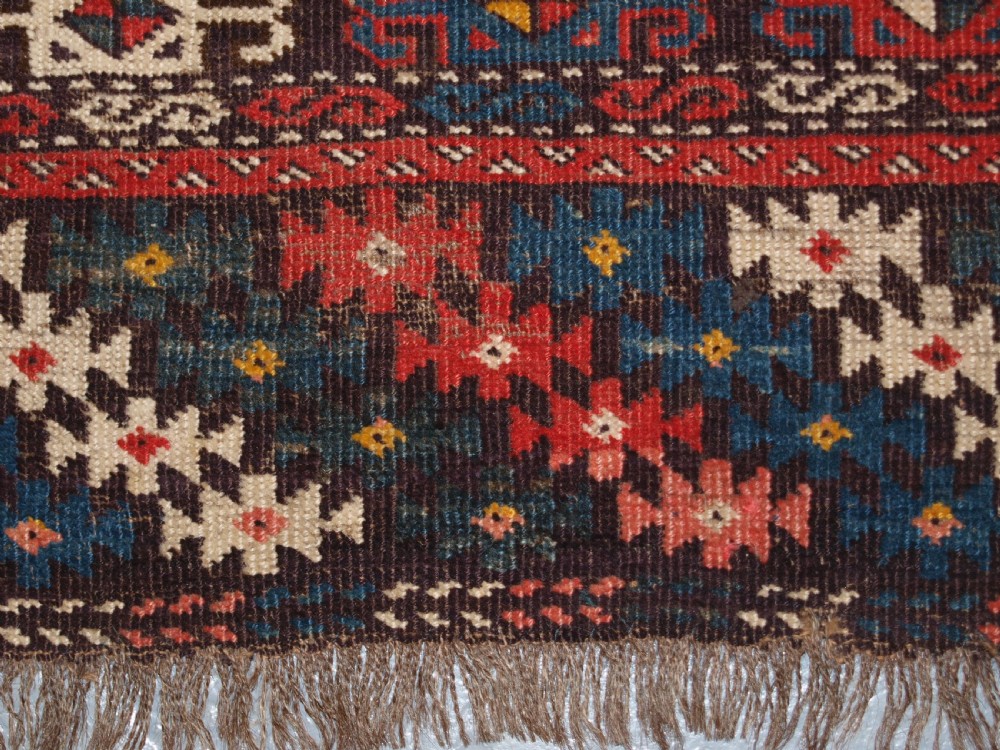 ANTIQUE CHODOR TURKMEN MAIN CARPET OF SMALL SIZE AND SCARCE DESIGN, CIRCA 1880. View XI