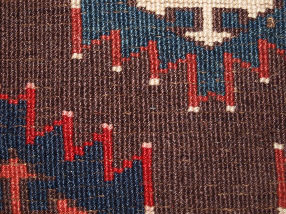 ANTIQUE YOMUT TURKMEN MAIN CARPET, UNUSUAL DESIGN, SMALL SIZE, CIRCA 1880. View XIV