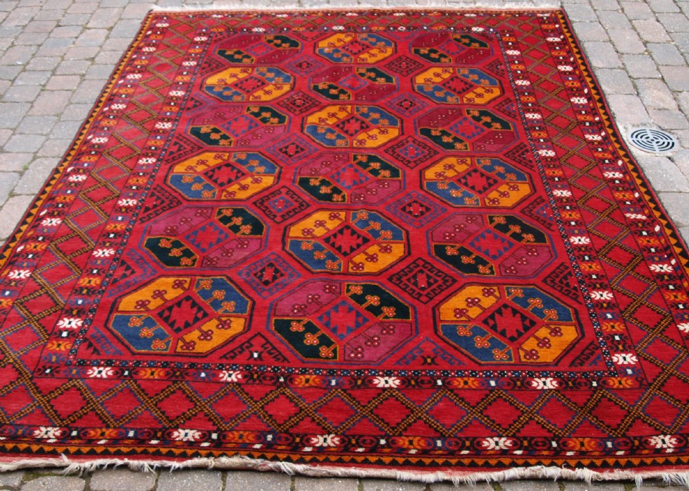 ANTIQUE UZBEK TURKMEN CARPET, GOOD COLOUR AND CONDITION, CIRCA 1900.