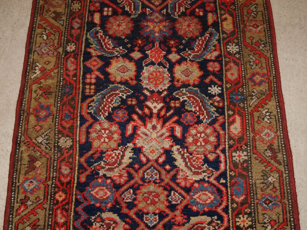 ANTIQUE MALAYER RUNNER, SOFT COLOURS, HERATI DESIGN, CIRCA 1900. View III
