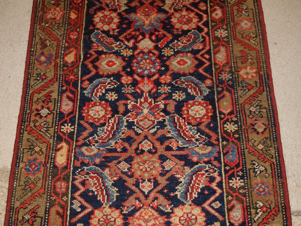 ANTIQUE MALAYER RUNNER, SOFT COLOURS, HERATI DESIGN, CIRCA 1900. View IV