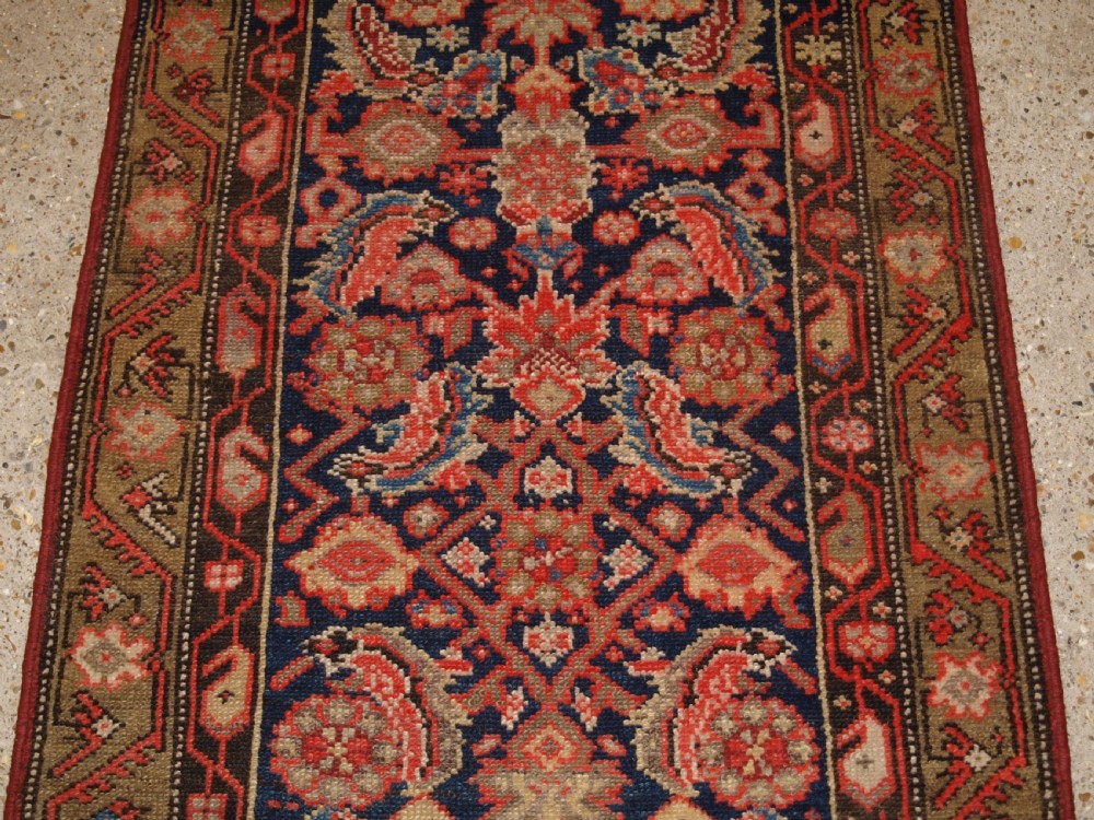 ANTIQUE MALAYER RUNNER, SOFT COLOURS, HERATI DESIGN, CIRCA 1900. View V