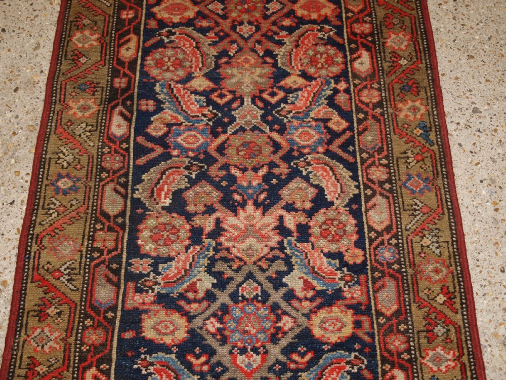 ANTIQUE MALAYER RUNNER, SOFT COLOURS, HERATI DESIGN, CIRCA 1900. View VI