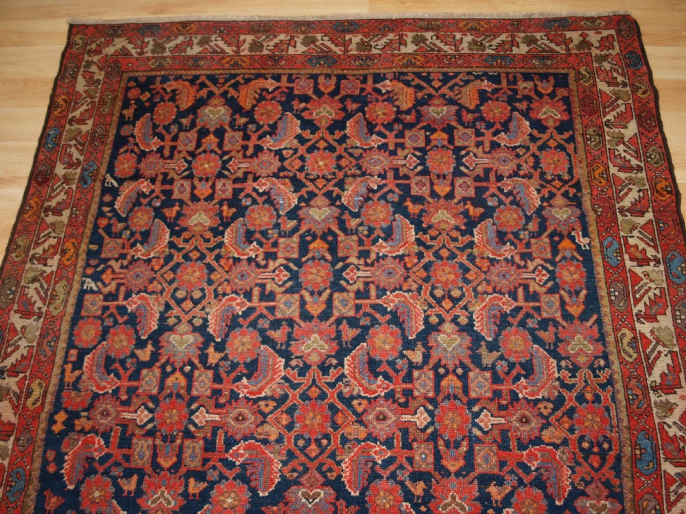 ANTIQUE MALAYER VILLAGE RUG WITH ALL OVER HERATI DESIGN, CIRCA 1920. View IV