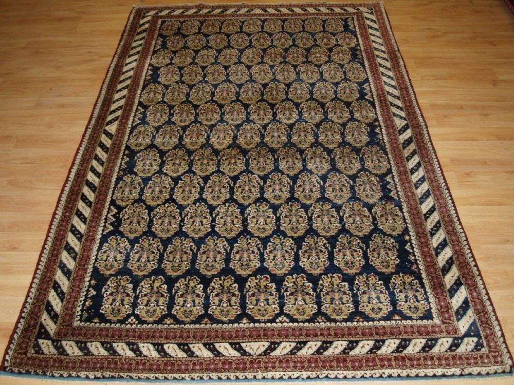 ANTIQUE INDIAN AGRA RUG, BOTEH DESIGN, STRIKING BORDER, SUPERB CONDITION, CIRCA 1870/80.