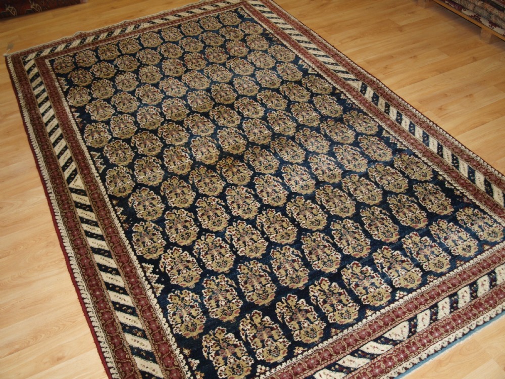 ANTIQUE INDIAN AGRA RUG, BOTEH DESIGN, STRIKING BORDER, SUPERB CONDITION, CIRCA 1870/80. View II