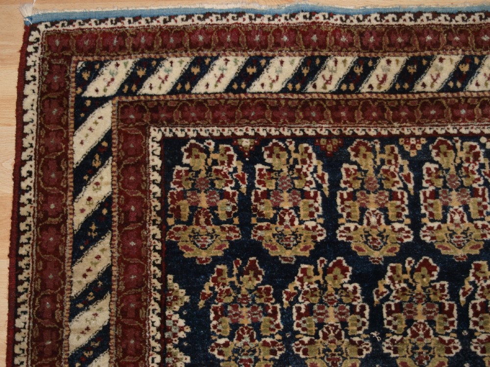 ANTIQUE INDIAN AGRA RUG, BOTEH DESIGN, STRIKING BORDER, SUPERB CONDITION, CIRCA 1870/80. View III