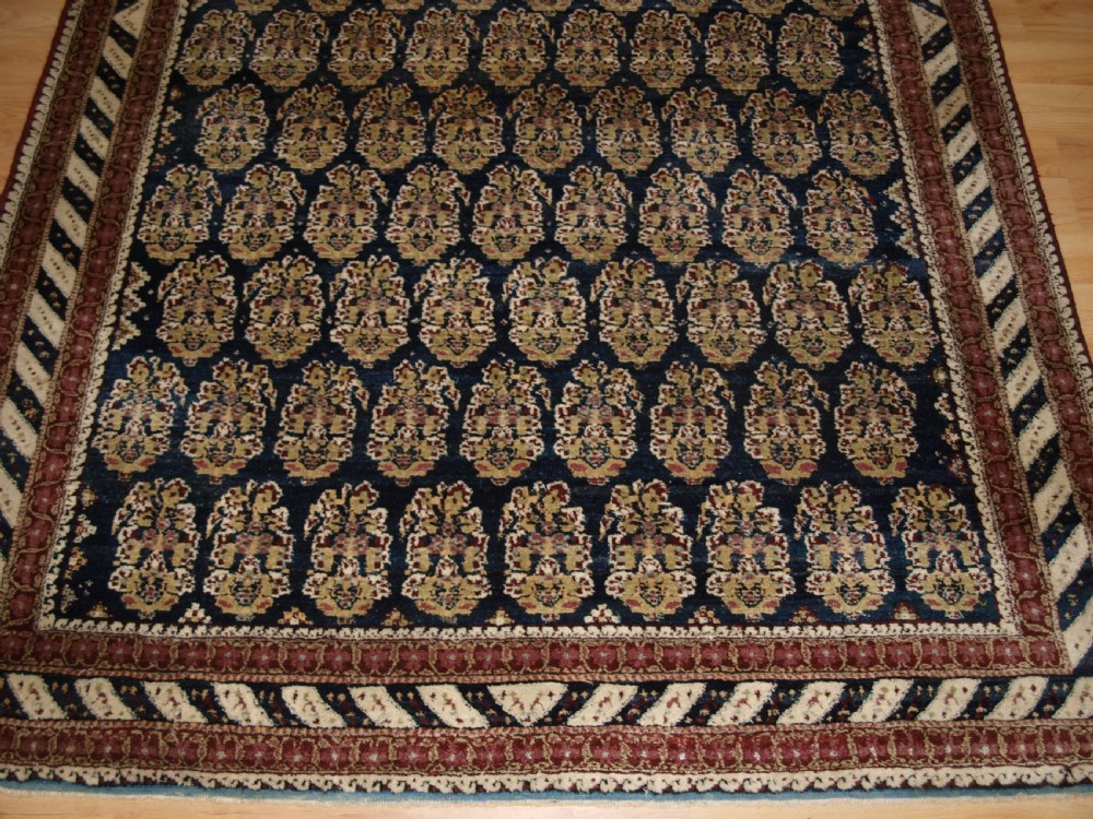 ANTIQUE INDIAN AGRA RUG, BOTEH DESIGN, STRIKING BORDER, SUPERB CONDITION, CIRCA 1870/80. View VI