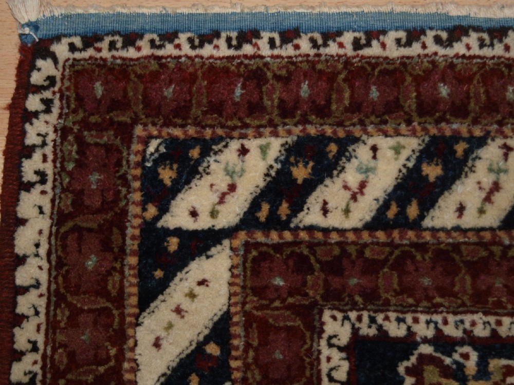 ANTIQUE INDIAN AGRA RUG, BOTEH DESIGN, STRIKING BORDER, SUPERB CONDITION, CIRCA 1870/80. View VIII