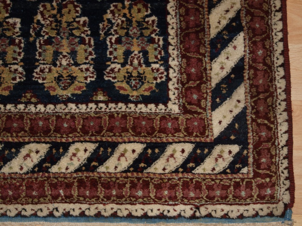 ANTIQUE INDIAN AGRA RUG, BOTEH DESIGN, STRIKING BORDER, SUPERB CONDITION, CIRCA 1870/80. View XII