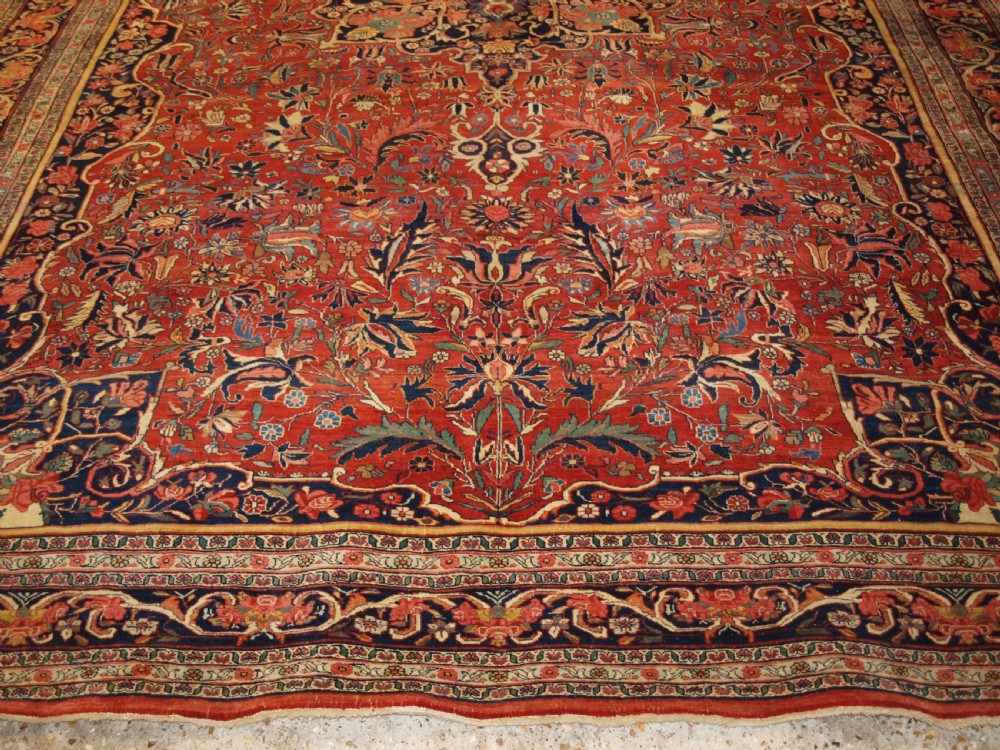 ANTIQUE BIJAR CARPET OF OUTSTANDING DESIGN AND COLOUR, COUNTRY HOUSE CARPET, CIRCA 1880. View VIII
