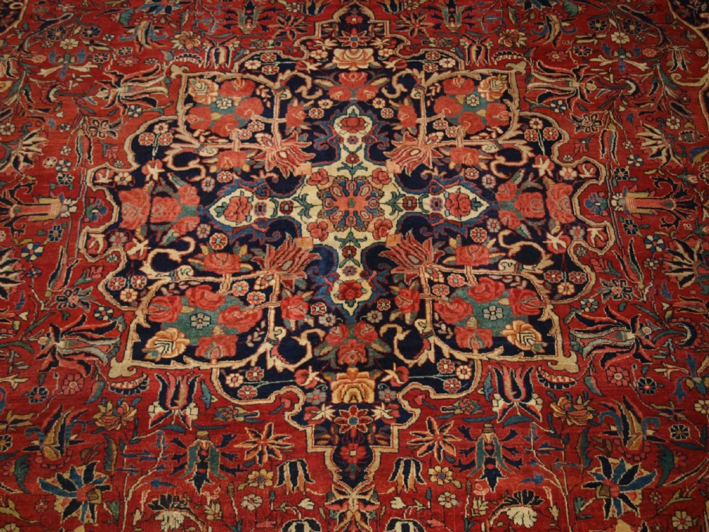 ANTIQUE BIJAR CARPET OF OUTSTANDING DESIGN AND COLOUR, COUNTRY HOUSE CARPET, CIRCA 1880. View XI