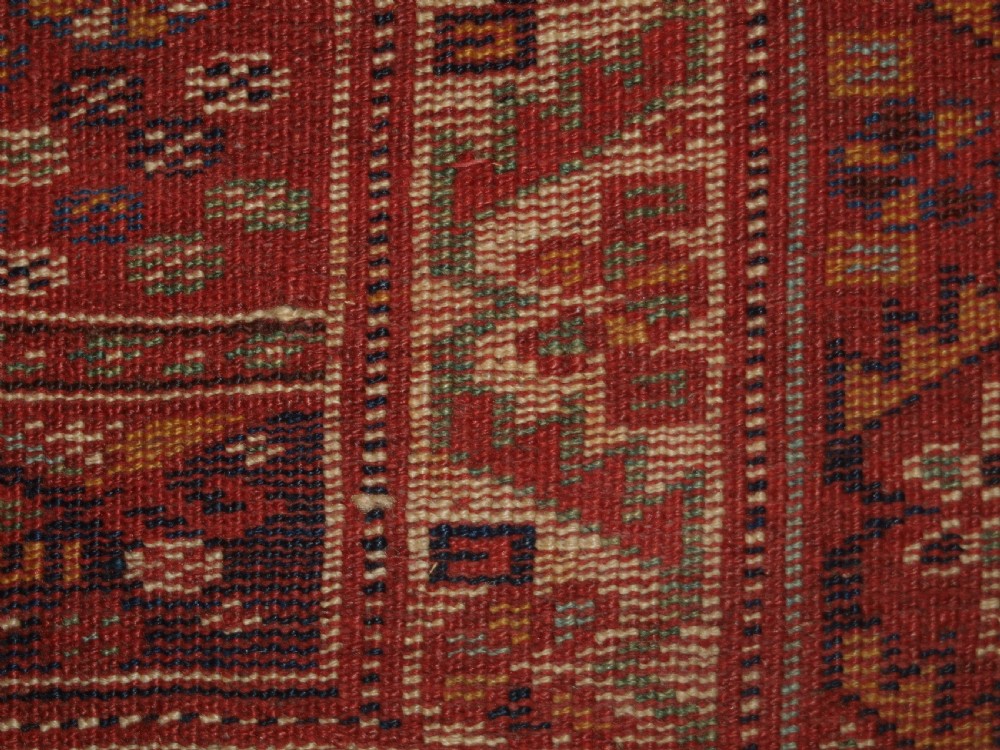 ANTIQUE TRIBAL QASHQAI RUG, TRIPLE MEDALLION WITH SUPERB COLOUR, LATE 19TH CENTURY. View XV