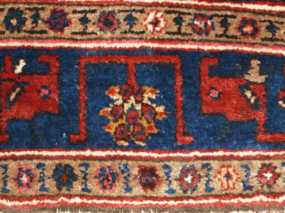 OLD GREATER HAMADAN REGION KURDISH RUG, GARDEN DESIGN, TREES & FLOWERS, CIRCA 1920. View XII
