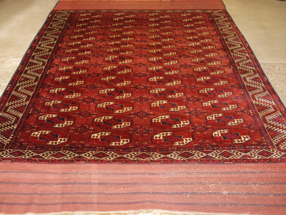 ANTIQUE KIZYL AYAK TURKMEN MAIN CARPET, GREAT COLOUR AND CONDITION, CIRCA 1880.