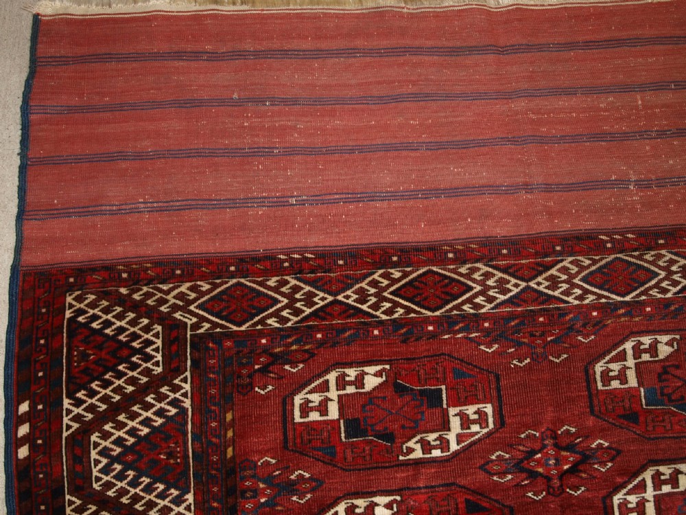 ANTIQUE KIZYL AYAK TURKMEN MAIN CARPET, GREAT COLOUR AND CONDITION, CIRCA 1880. View II