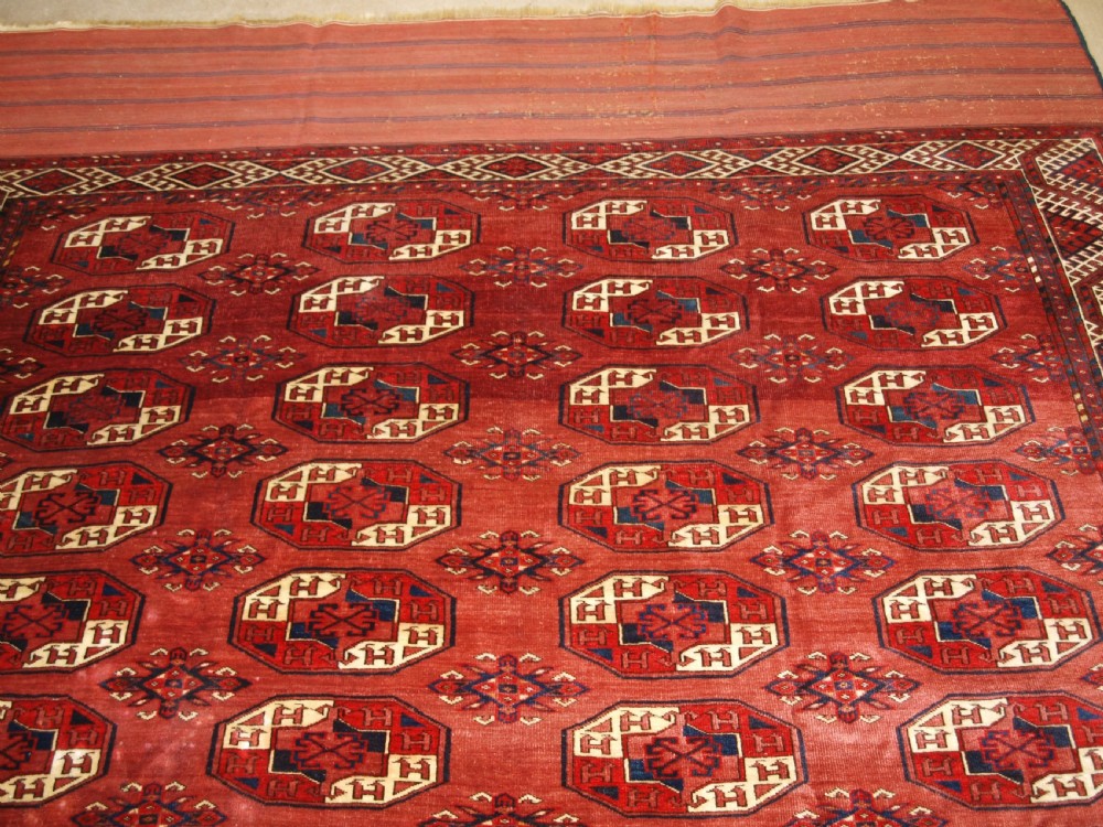 ANTIQUE KIZYL AYAK TURKMEN MAIN CARPET, GREAT COLOUR AND CONDITION, CIRCA 1880. View IV