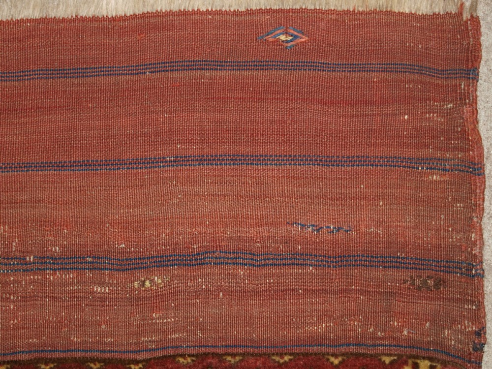 ANTIQUE TEKKE TURKMEN MAIN CARPET WITH RARE OCTAGONAL GULS, MID 19TH CENTURY. View IX