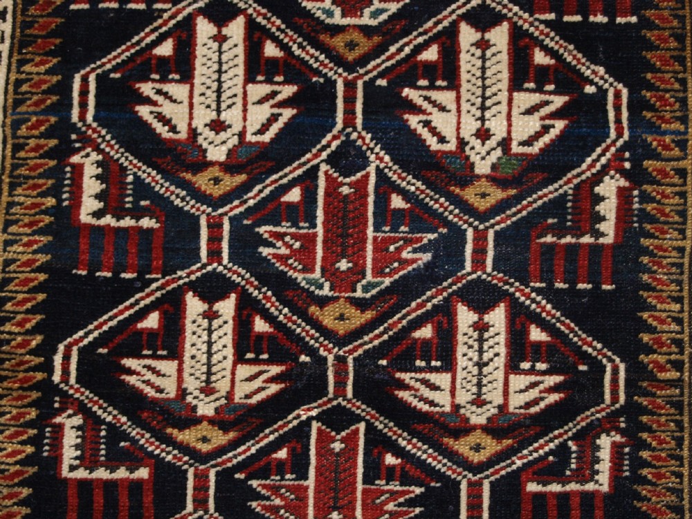 ANTIQUE CAUCASIAN SHIRVAN RUG OF THE BIRD DESIGN, CIRCA 1900. View XI
