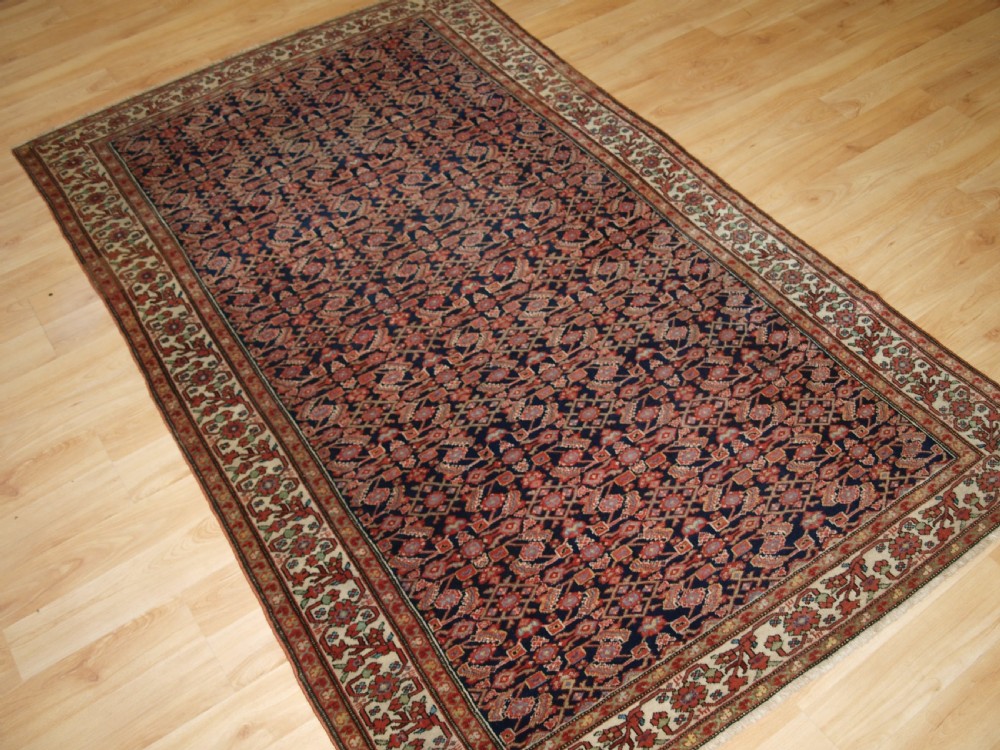 ANTIQUE MALAYER VILLAGE RUG, FINE WEAVE, CIRCA 1900. View II
