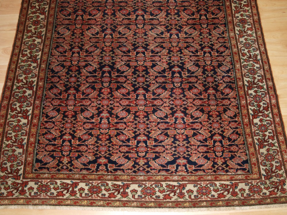 ANTIQUE MALAYER VILLAGE RUG, FINE WEAVE, CIRCA 1900. View V