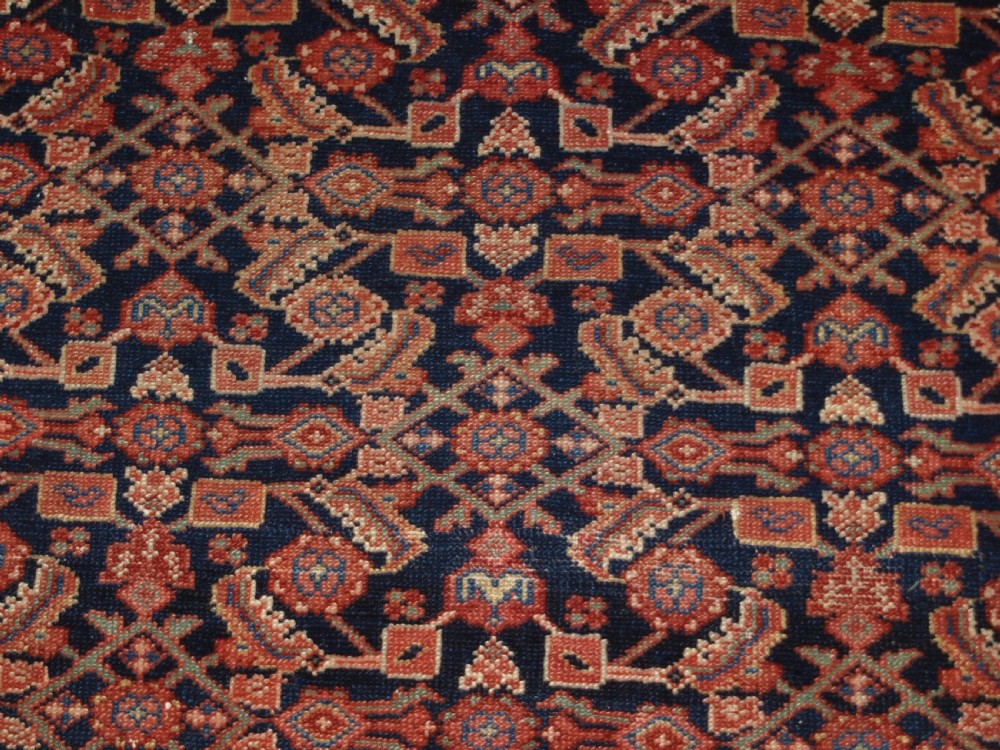 ANTIQUE MALAYER VILLAGE RUG, FINE WEAVE, CIRCA 1900. View VIII