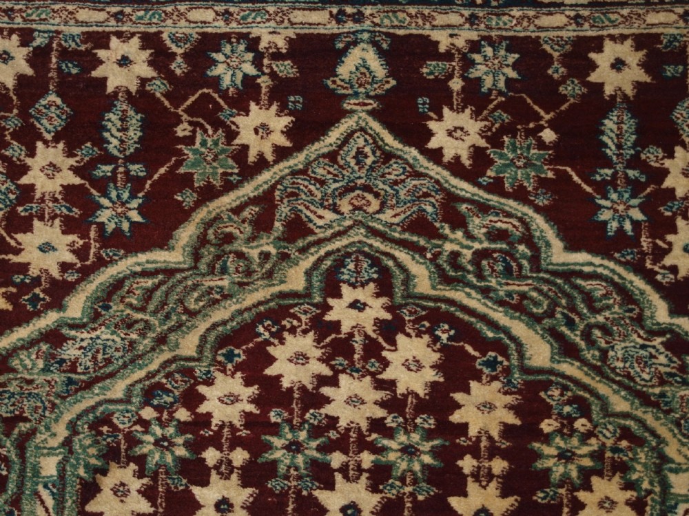 ANTIQUE INDIAN AGRA PRAYER RUG OF SMALL SIZE, CIRCA 1900. View IX