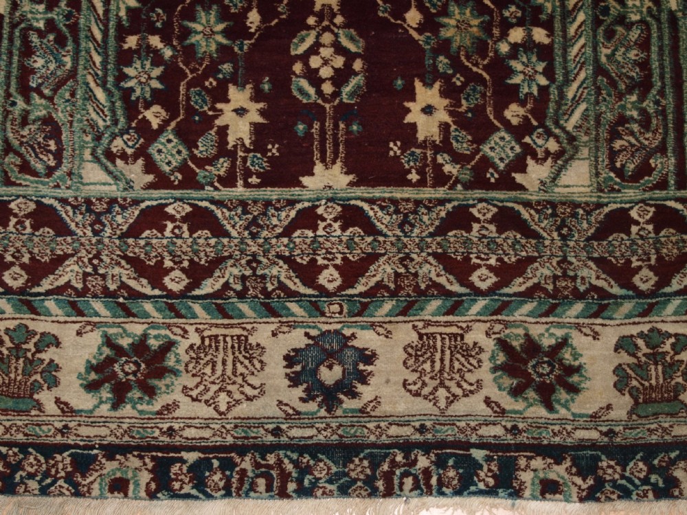 ANTIQUE INDIAN AGRA PRAYER RUG OF SMALL SIZE, CIRCA 1900. View XI