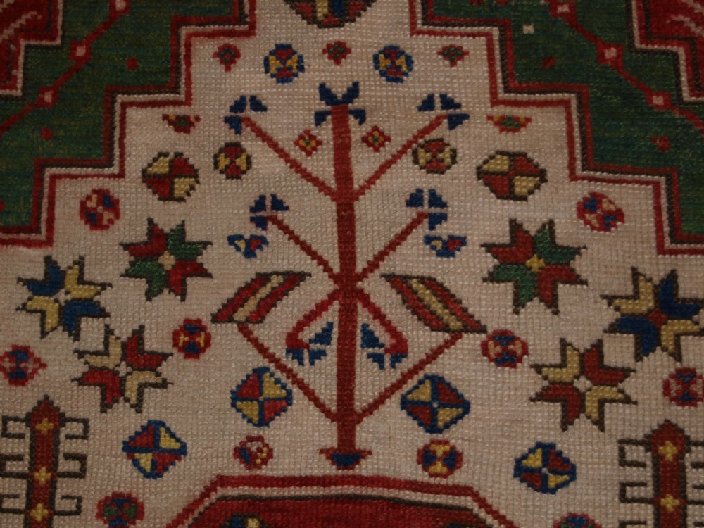 ANTIQUE TURKISH BERGAMA REGION PRAYER RUG OF GOOD DESIGN, CIRCA 1900. View XII