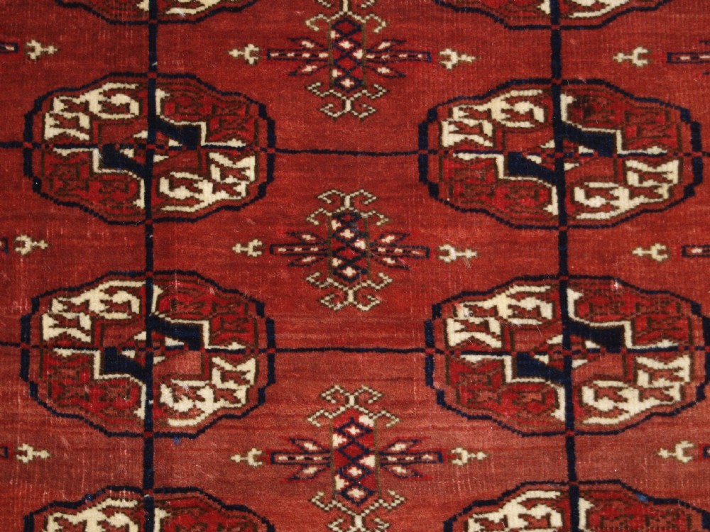 ANTIQUE TEKKE TURKMEN MAIN CARPET, SOFT COLOUR, GOOD FURNISHING CARPET. CIRCA 1900. View VIII