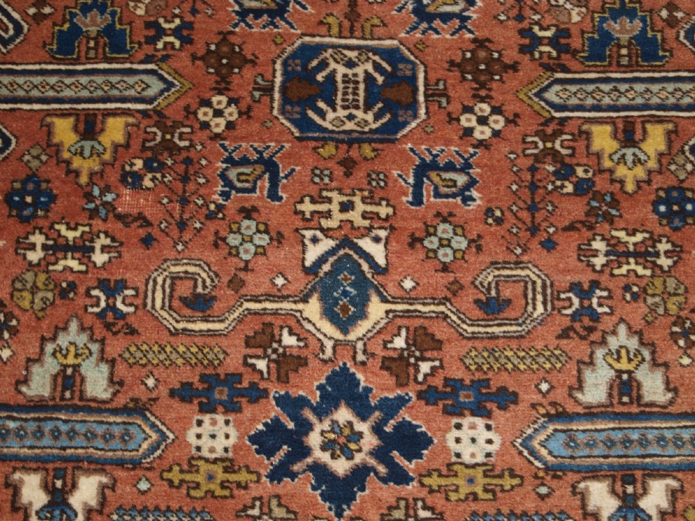 OLD ARDABIL RUG WITH CAUCASIAN PEREPEDIL DESIGN, CIRCA 1920. View X