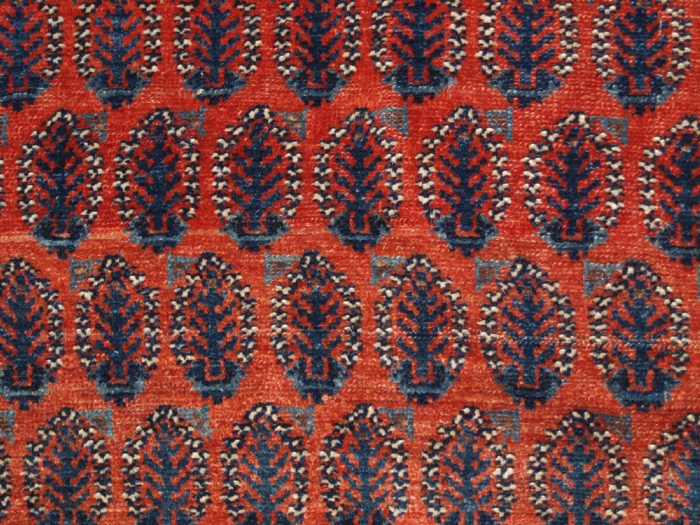 ANTIQUE SARABENT VILLAGE KELLEH LONG RUG WITH SHRUB DESIGN, CIRCA 1900. View VIII
