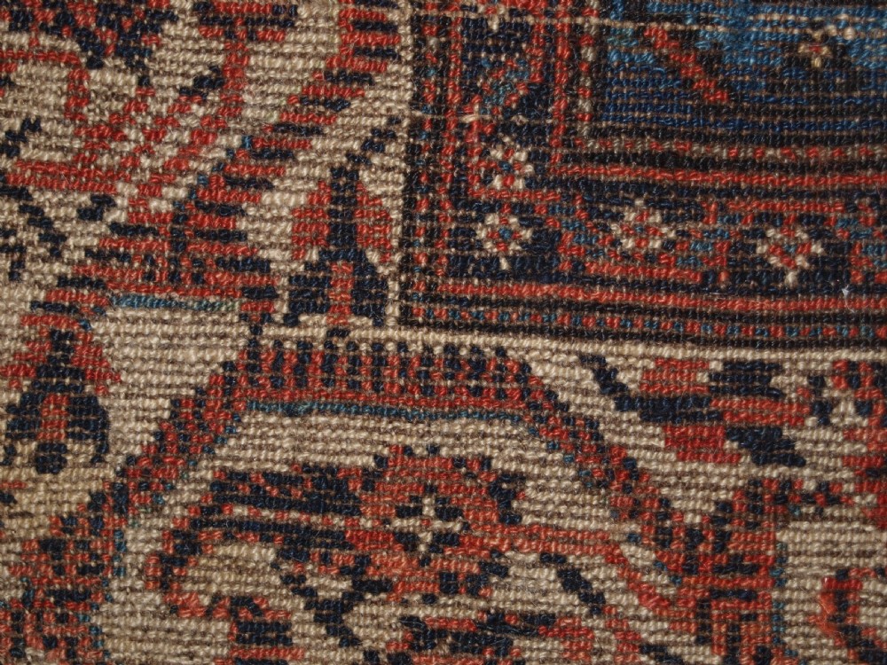ANTIQUE SARABENT VILLAGE KELLEH LONG RUG WITH SHRUB DESIGN, CIRCA 1900. View XIII